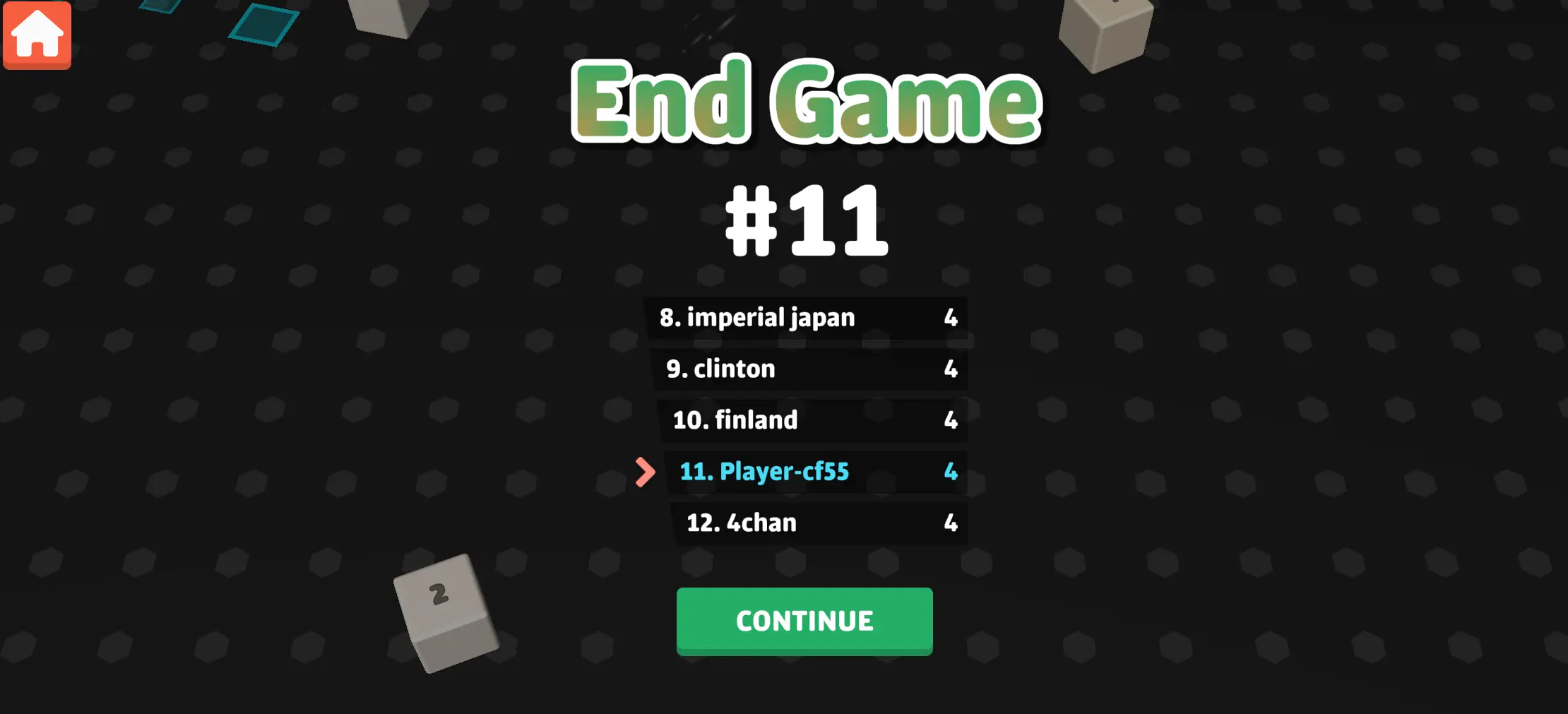 Cubes 2048.io Game Screenshot